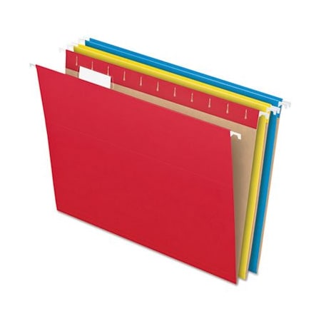 Tops Business Forms Pendaflex, COLORED HANGING FOLDERS, LETTER SIZE, 1/5-CUT TAB, ASSORTED, 25PK 81612